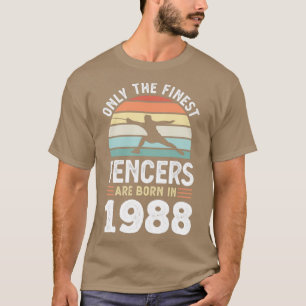 Fencers, geboren in 1988 40th Birthday fencing Gif T-shirt