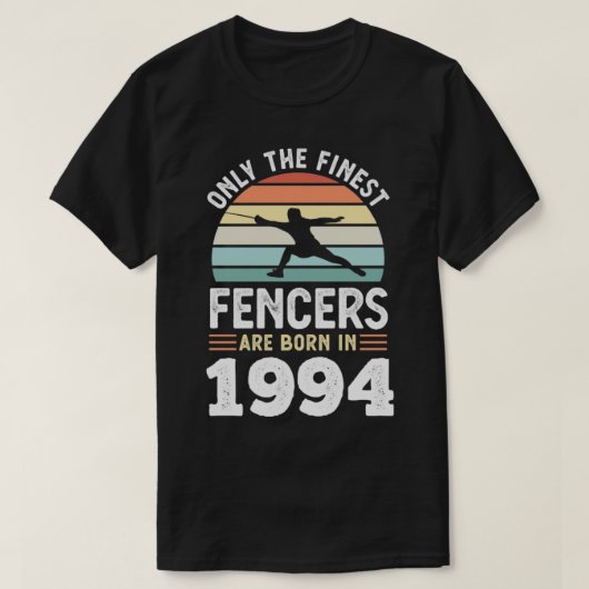Fencers, geboren in 1994 30th Birthday fencing Gif T-shirt (Design voorkant)