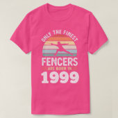 Fencers geboren in 1999 30th Birthday fencing Gift T-shirt (Design voorkant)