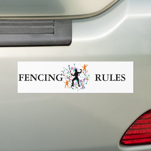 FENCING BUMPERSTICKER (Op auto)