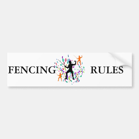 FENCING BUMPERSTICKER (Voorkant)