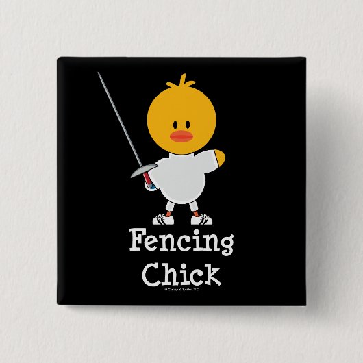 Fencing Chick Button (Voorkant)