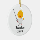 Fencing Chick Ornament (Rechts)