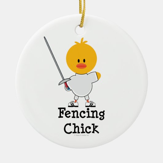 Fencing Chick Ornament (Voorkant)