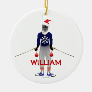 Fencing Christmas Custom Keramisch Ornament