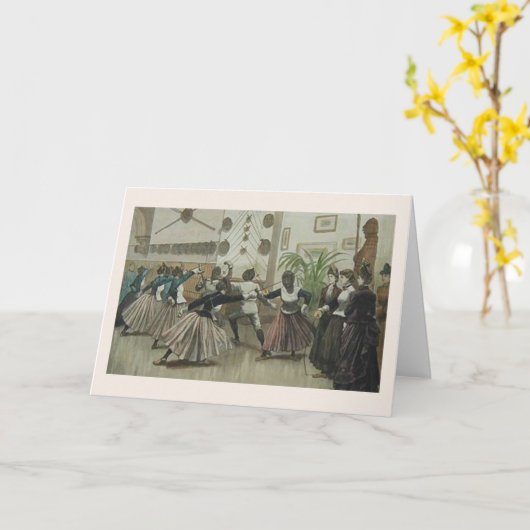 "Fencing Class Note Card" Kaart (Gele Bloem)