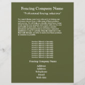 Fencing Company Business Flyer (Achterkant)