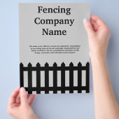 Fencing Company Business Flyer (Hand)