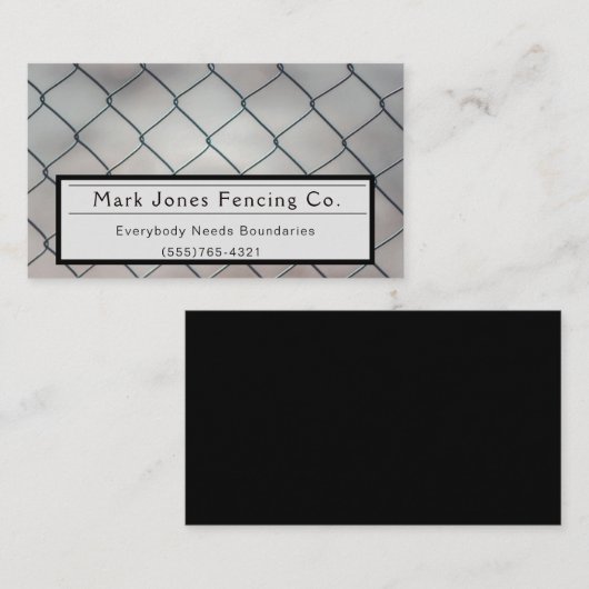 Fencing Company Service Visitekaartje (Voorkant / Achterkant)