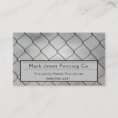 Fencing Company Service Visitekaartje (Voorkant)