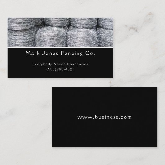Fencing Company Service Visitekaartje (Voorkant / Achterkant)