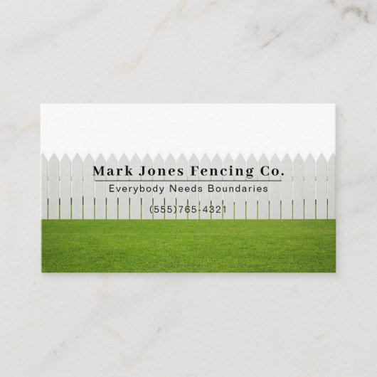 Fencing Company Service Visitekaartje (Voorkant)