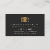 Fencing Company Visitekaartje (Voorkant)