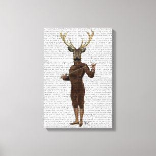 Fencing Deer Volledig 3 Canvas Afdruk