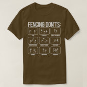 Fencing Dont's Fencer Funny Fencing Gift T-shirt (Design voorkant)