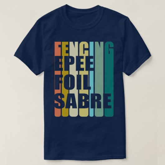Fencing Epee Folie Saber T-shirt (Design voorkant)