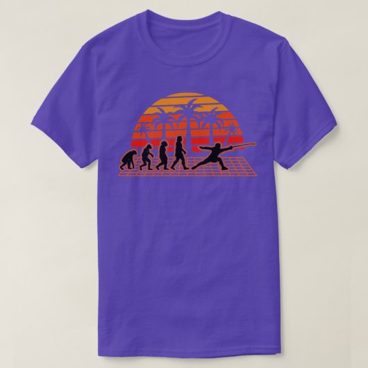 Fencing Evolution Sunset Fencer Fechtsport Epee T-shirt (Design voorkant)