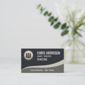 Fencing Fence Builder QR Code Visitekaartje (Staand voorkant)