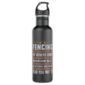 Fencing Fence Funny Saber Gift for Fence Lovers Waterfles (Voorkant)