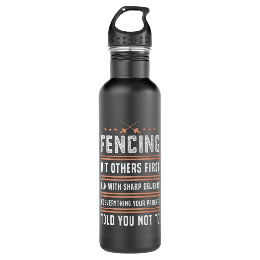 Fencing Fence Funny Saber Gift for Fence Lovers Waterfles (Voorkant)