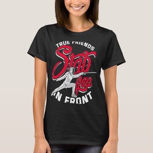 Fencing Fence Rapier Girls Coach Dagger Boys Kinde T-shirt (Voorkant)