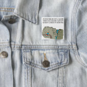 FENCING-fencer Vierkante Button 5,1 Cm (In situ)