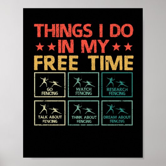 Fencing Funny fencer fencer dingen die ik heb gezi Poster (Voorkant)