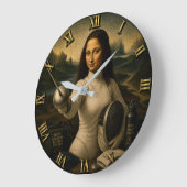 Fencing Funny Mona Lisa Grote Klok (Hoek)