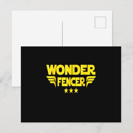 Fencing Gift | I Always Win All Match Aankondigingskaart (Voorkant / Achterkant)