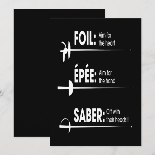 Fencing Gift | I Always Win All Match Feestdagenkaart (Voorkant / Achterkant)