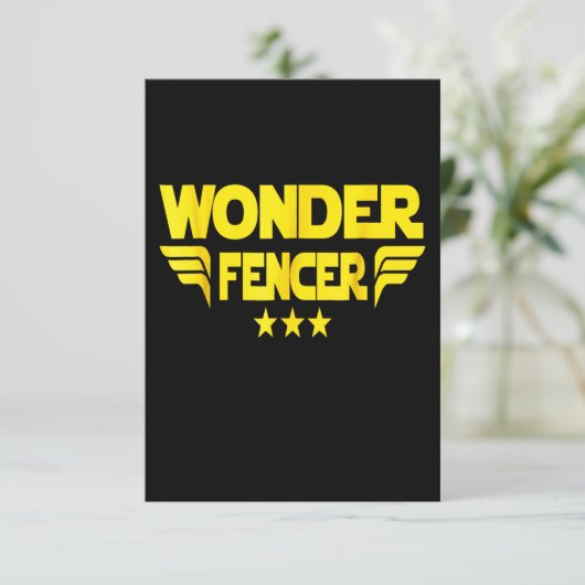 Fencing Gift | I Always Win All Match Informatiekaartje (Staand voorkant)