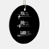 Fencing Gift | I Always Win All Match Keramisch Ornament (Rechts)