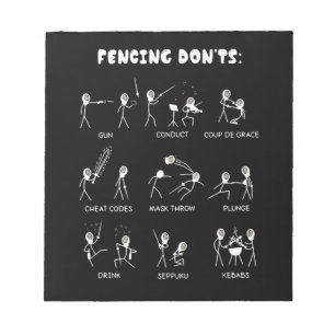 Fencing Gift   I Always Win All Match Notitieblok