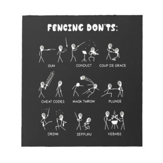 Fencing Gift | I Always Win All Match Notitieblok