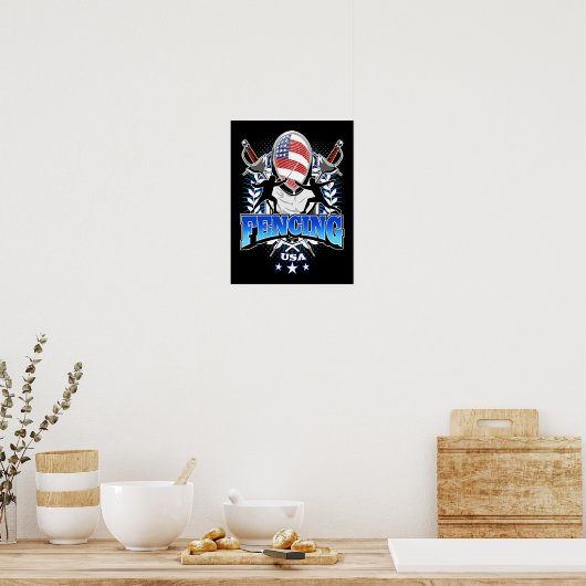 Fencing Gift | I Always Win All Match Poster (Keuken)