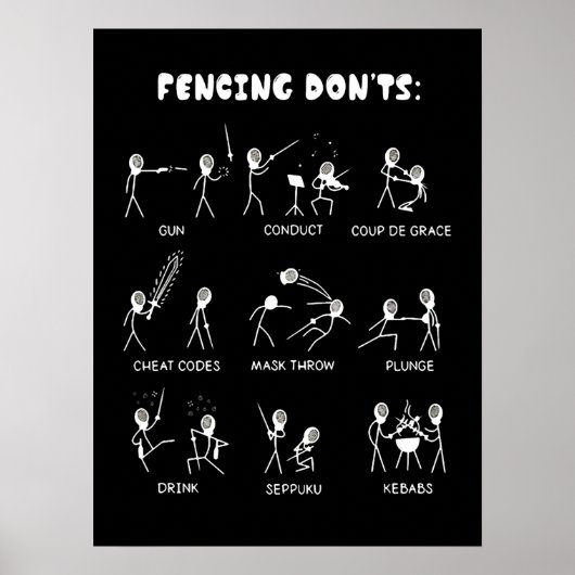 Fencing Gift | I Always Win All Match Poster (Voorkant)