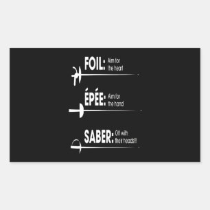 Fencing Gift I Always Win All Match Rechthoekige Sticker