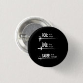 Fencing Gift | I Always Win All Match Ronde Button 3,2 Cm (Voorkant /achterkant)