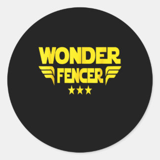 Fencing Gift | I Always Win All Match Ronde Sticker