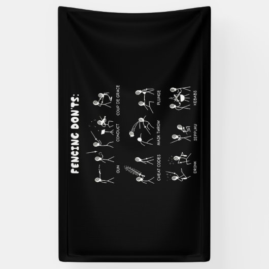 Fencing Gift | I Always Win All Match Spandoek (Verticaal)