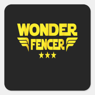 Fencing Gift | I Always Win All Match Vierkante Sticker