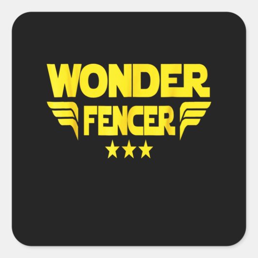 Fencing Gift | I Always Win All Match Vierkante Sticker (Voorkant)