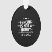 Fencing hobby gifts ornament (voorkant)
