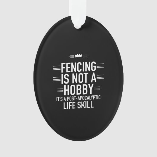 Fencing hobby gifts ornament (voorkant)