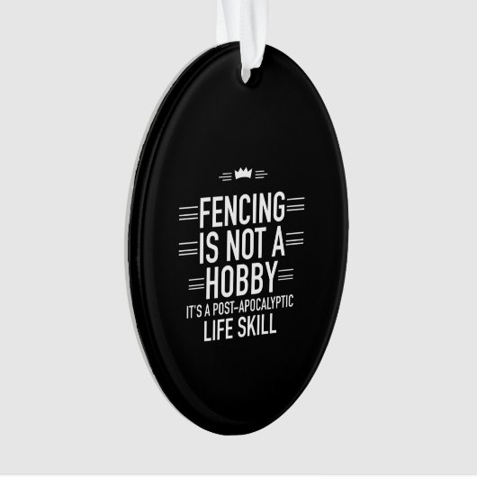 Fencing hobby gifts ornament (voorkant)