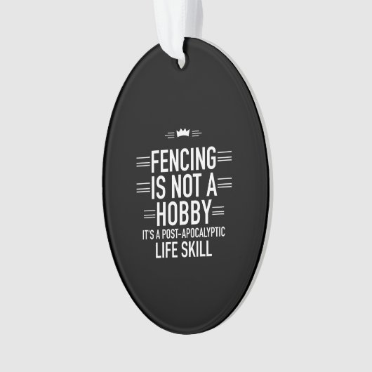Fencing hobby gifts ornament (voorkant)