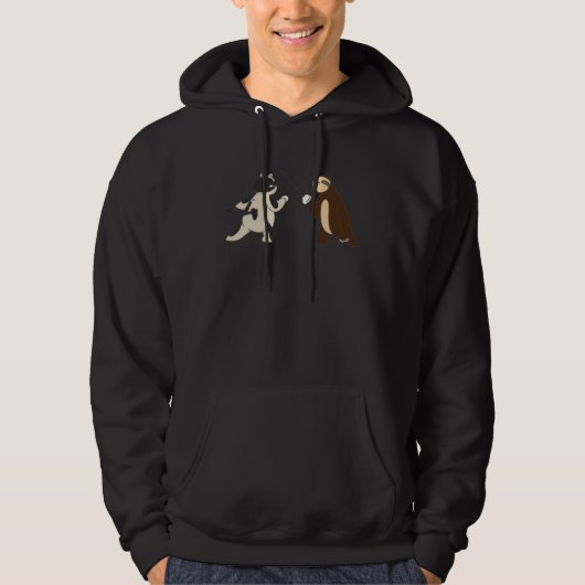 fencing lazy sloth cat hoodie (Voorkant)