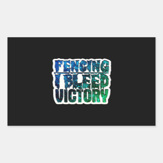 Fencing Lover | Omheining I Bleed Victory Rechthoekige Sticker