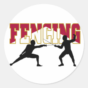 Fencing Match Ronde Sticker