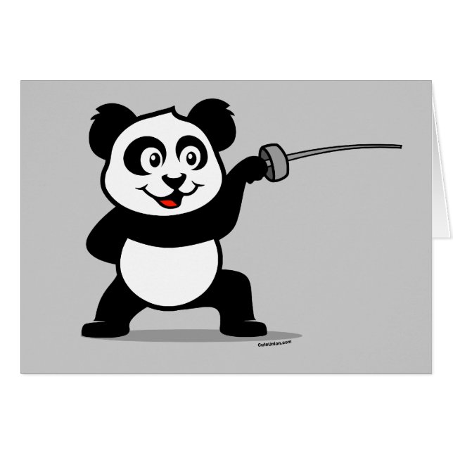 Fencing Panda (Voorkant Horizontaal)